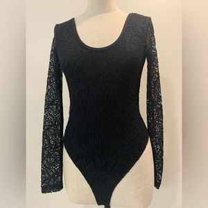 Black lace bodysuit